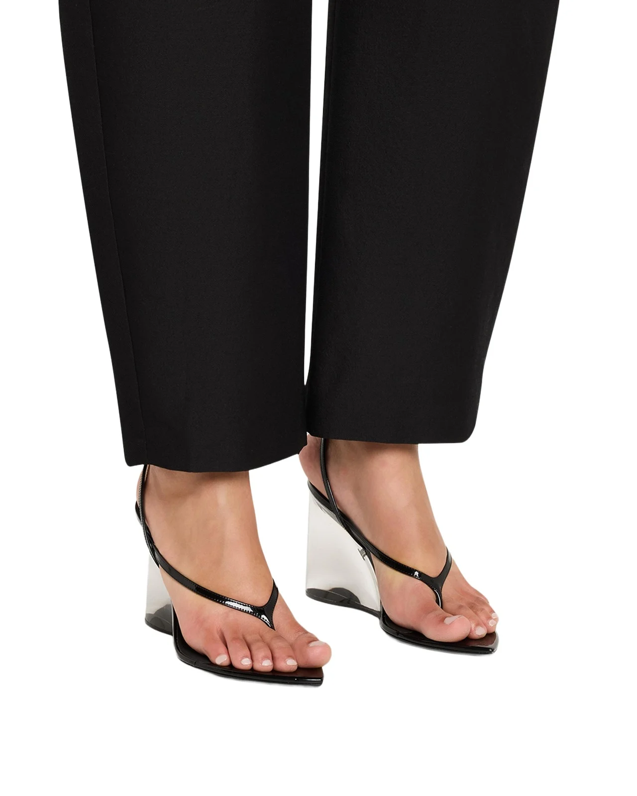 90mm Patent Leather Wedge Sandals 90mm Patent Leather Wedge Sandals