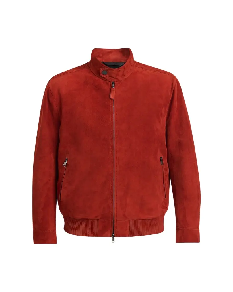 Brioni Men's Leather Stand-Collar Blouson | Image 1 Brioni Men's Leather Stand-Collar Blouson | Image 1