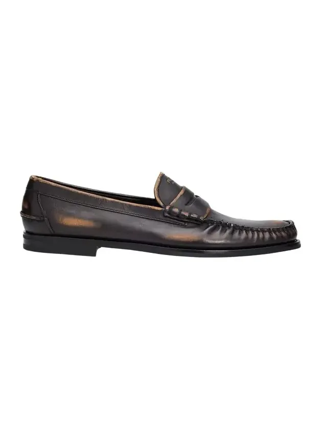 Men's Anitqued Leather Penny Loafers Men's Anitqued Leather Penny Loafers