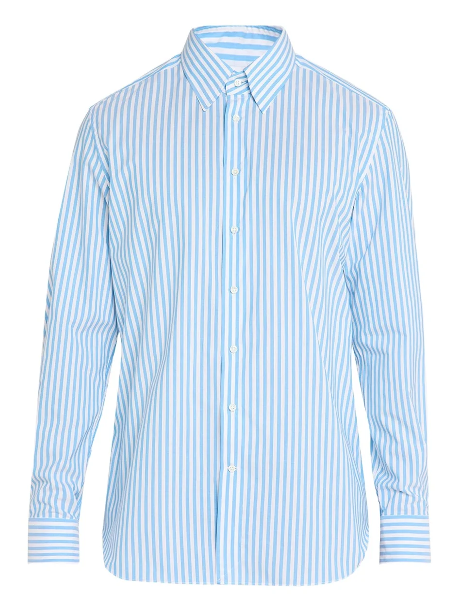 Men's Striped Cotton Button-Down Shirt Men's Striped Cotton Button-Down Shirt