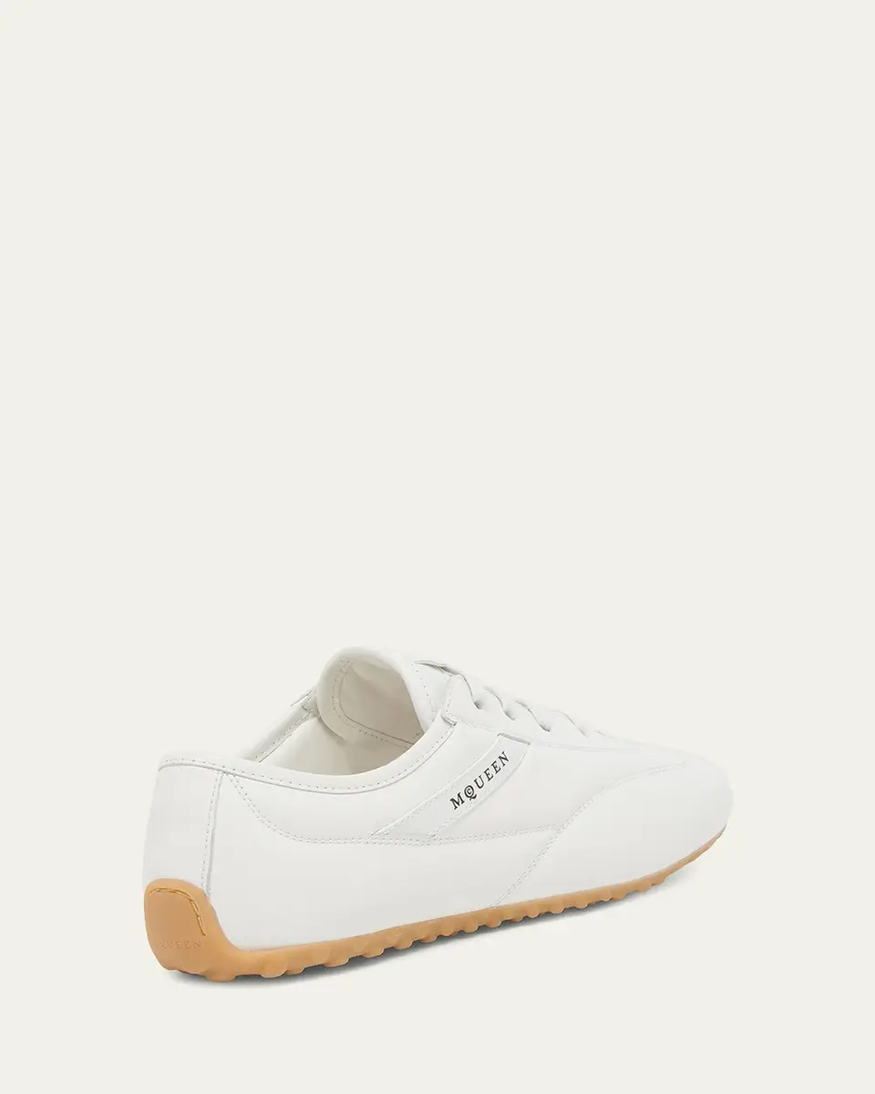 Alexander McQueen Box Leather Low-Top Sneakers | Thumbnail 2 Alexander McQueen Box Leather Low-Top Sneakers | Thumbnail 2