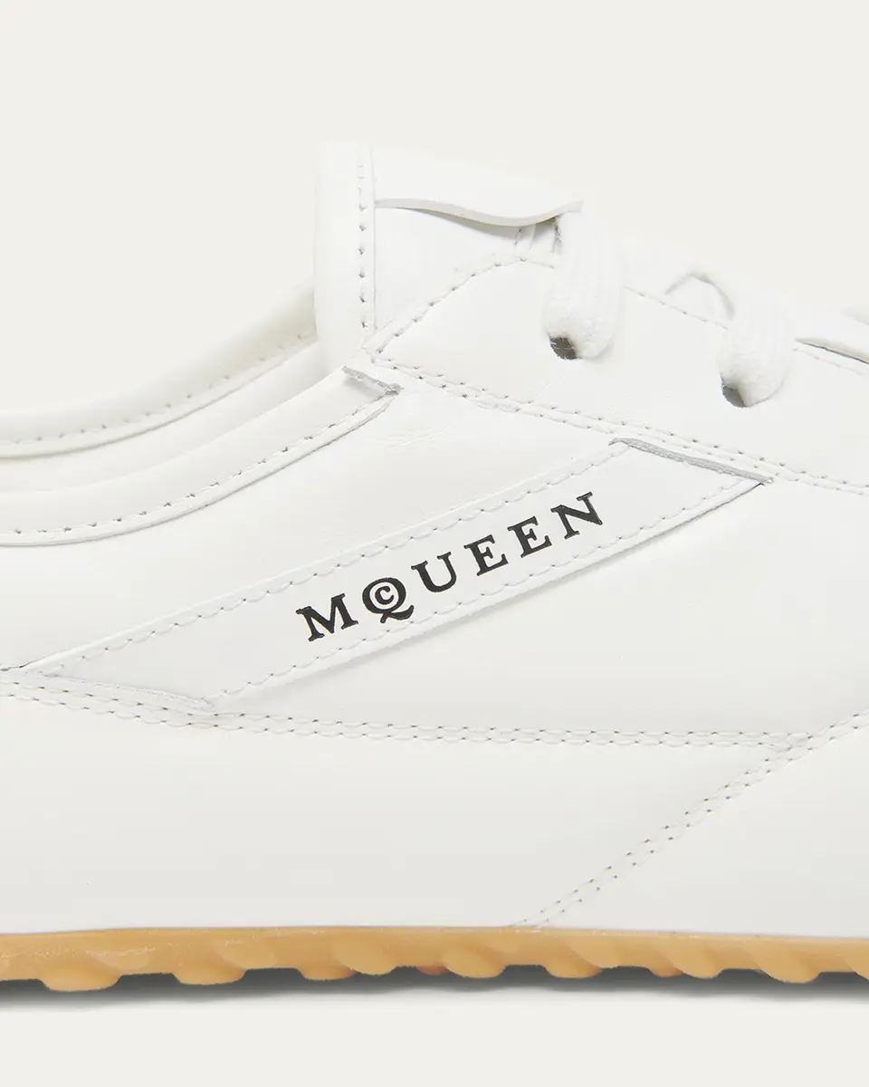 Alexander McQueen Box Leather Low-Top Sneakers | Thumbnail 3 Alexander McQueen Box Leather Low-Top Sneakers | Thumbnail 3
