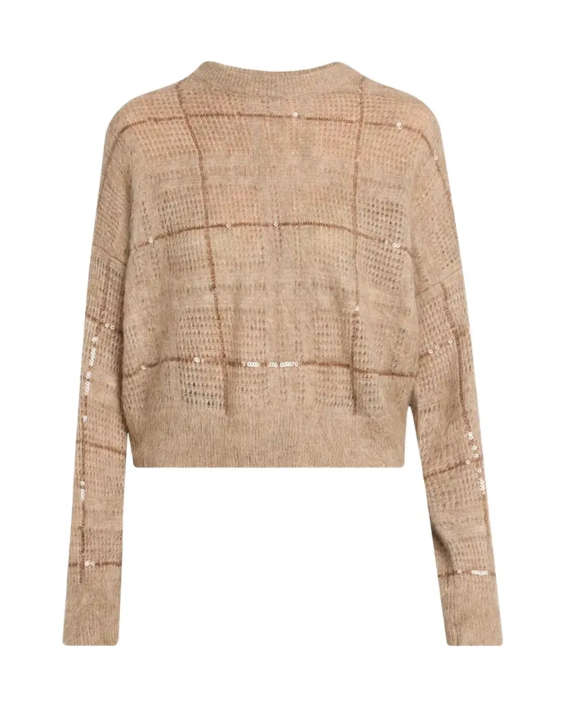 Brunello Cucinelli Paillette Check Mohair Crewneck Sweater | Image 1 Brunello Cucinelli Paillette Check Mohair Crewneck Sweater | Image 1