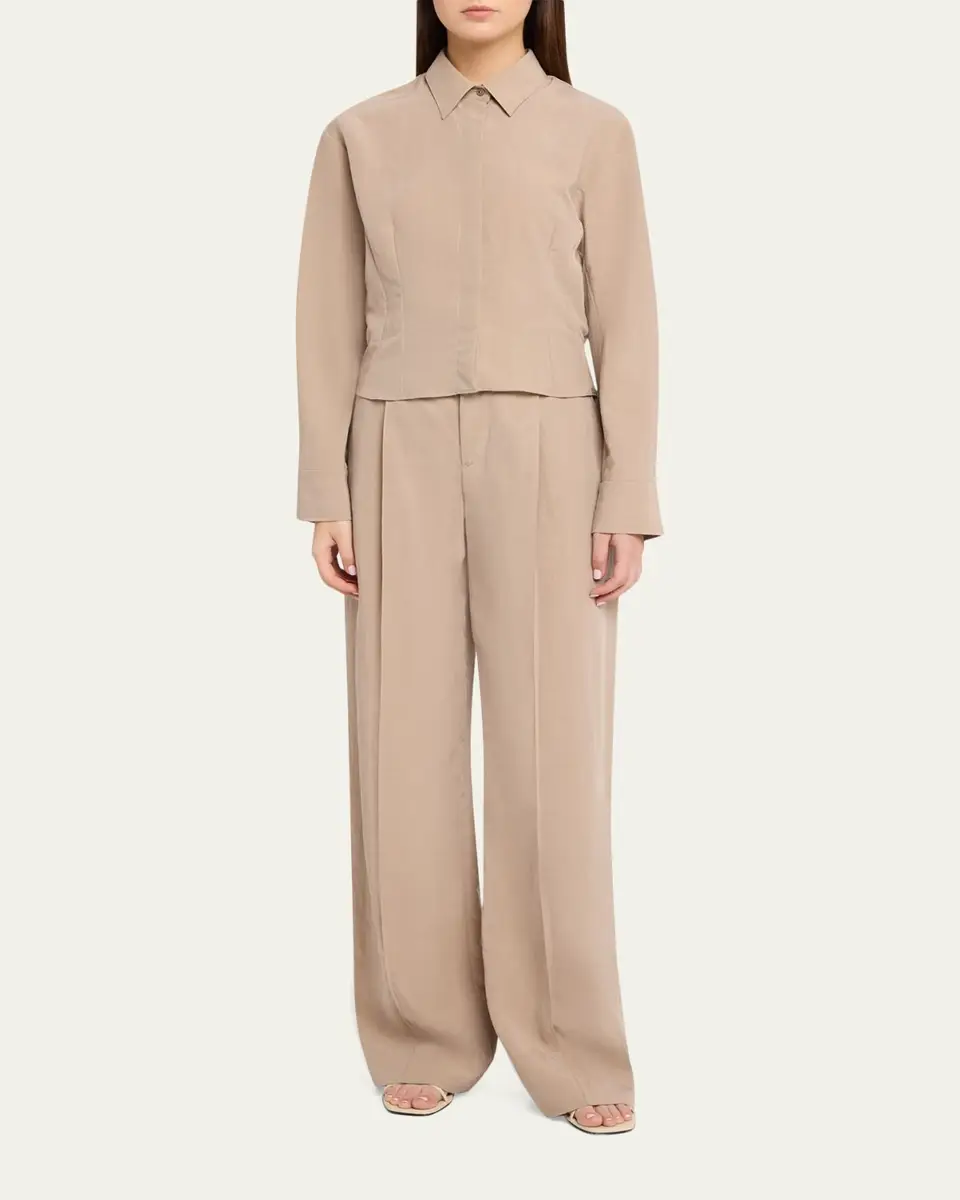 Vince Pleated High-Rise Pants | Thumbnail 2