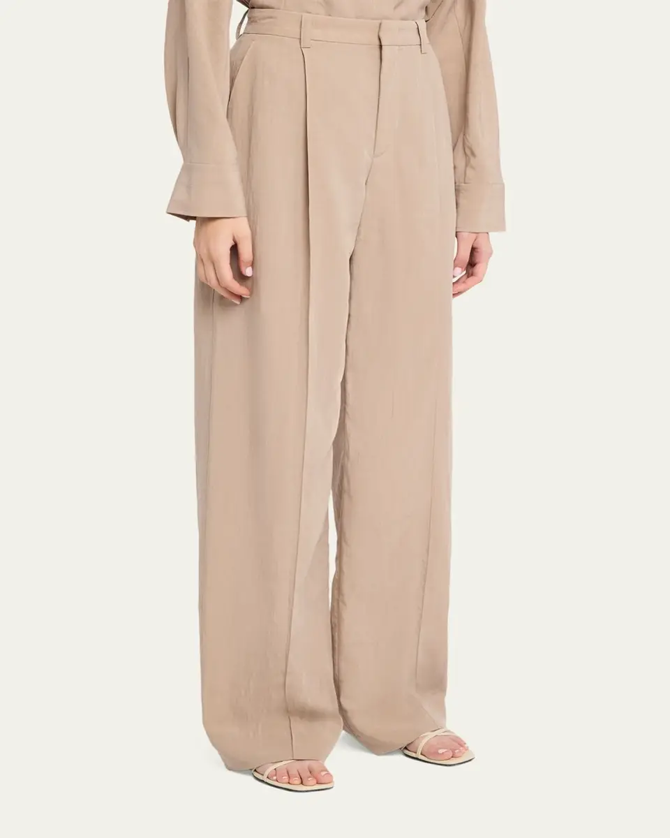 Vince Pleated High-Rise Pants | Thumbnail 4