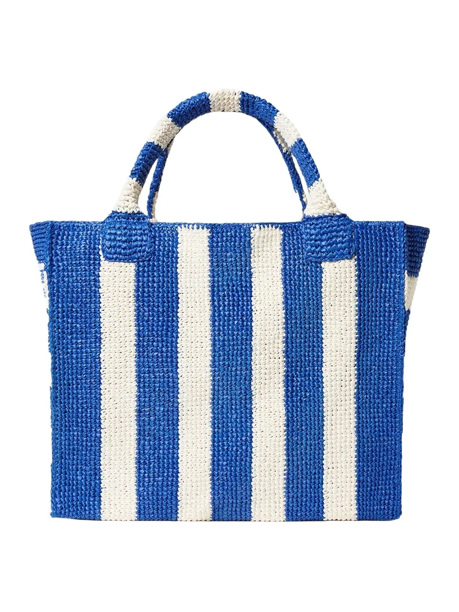 Sol Striped Crochet Raffia Tote Bag Sol Striped Crochet Raffia Tote Bag