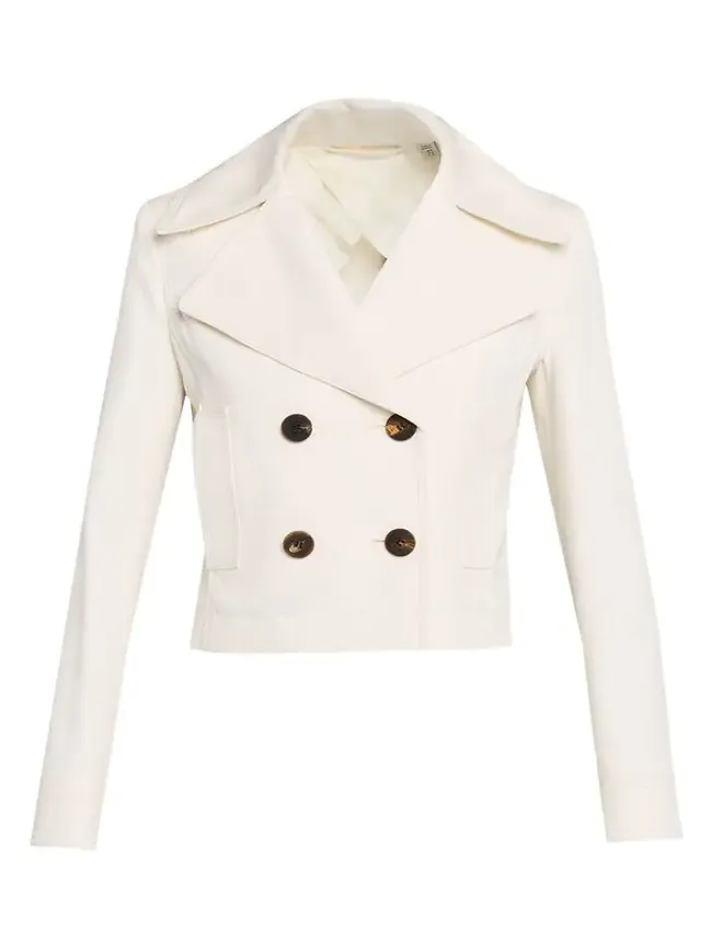 Burberry Bianca Double-Breasted Cotton Twill Short Jacket