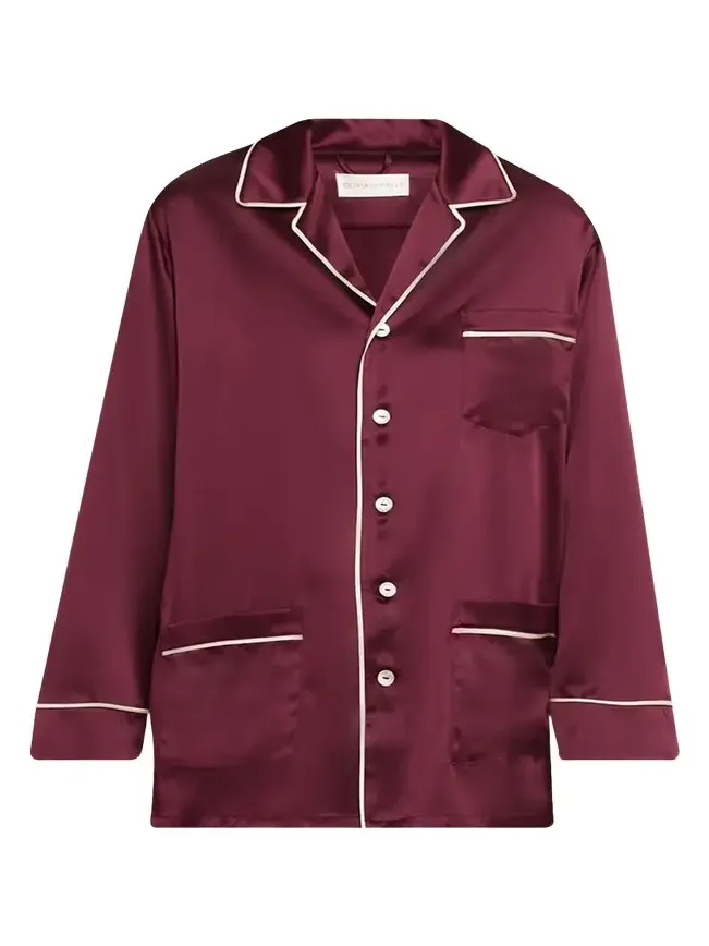Yves Long Silk Satin Pajama Set Yves Long Silk Satin Pajama Set