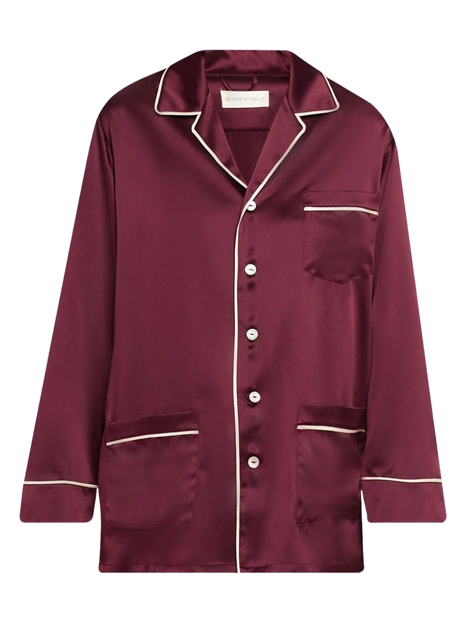 Yves Long Silk Satin Pajama Set Yves Long Silk Satin Pajama Set
