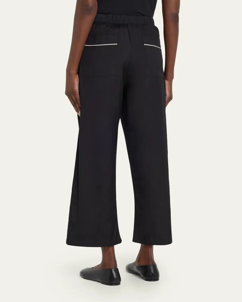 TOTEME Piped Silk Pj Pants | Thumbnail 3 TOTEME Piped Silk Pj Pants | Thumbnail 3
