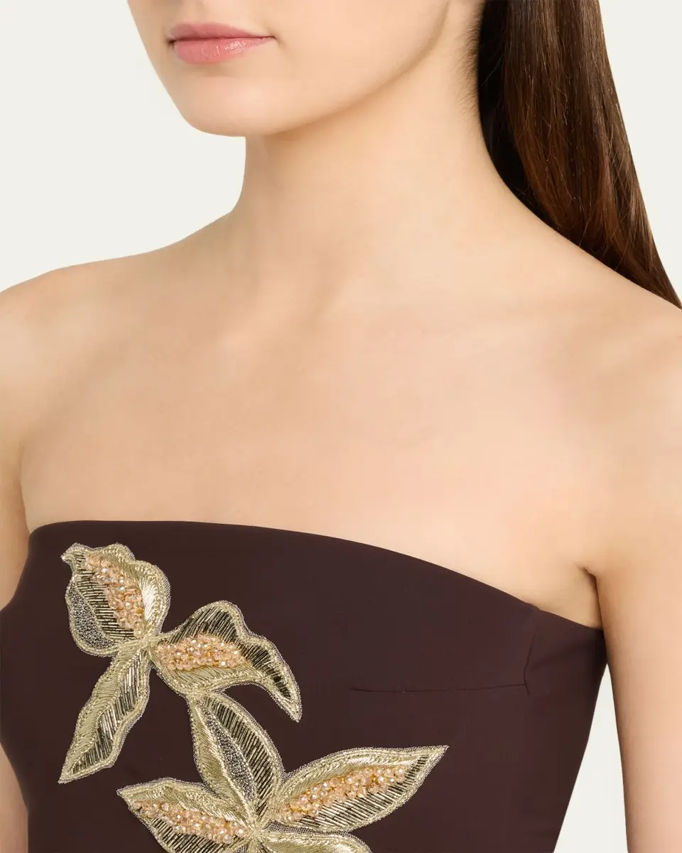 Chiara Boni La Petite Robe Nitra Strapless Bead Applique Column Gown | Thumbnail 9 Chiara Boni La Petite Robe Nitra Strapless Bead Applique Column Gown | Thumbnail 9