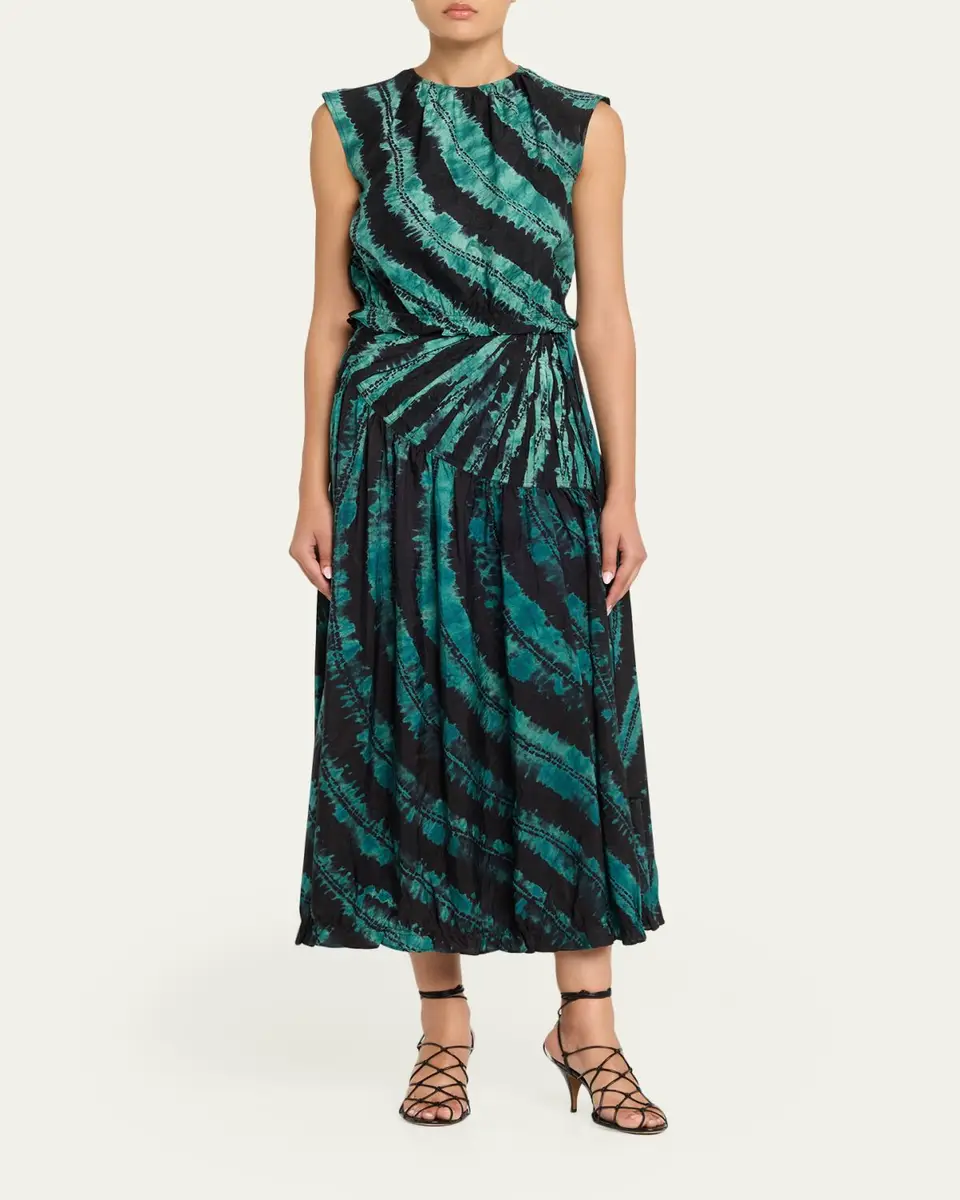 Ulla Johnson Freya Shibori Tie-Dye Midi Skirt | Thumbnail 2