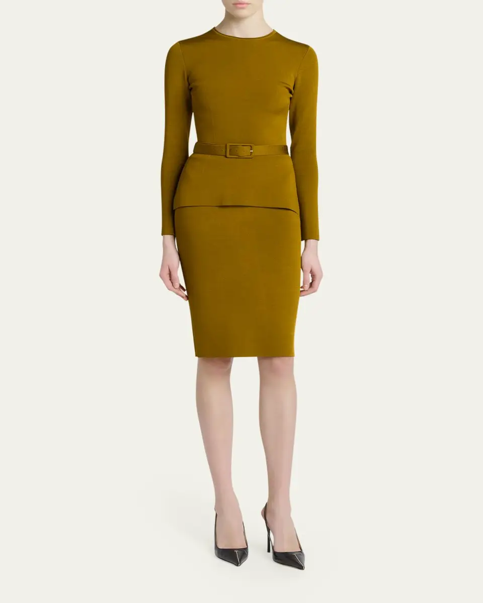 Tom Ford Belted Long-Sleeve Knit Top | Thumbnail 2 Tom Ford Belted Long-Sleeve Knit Top | Thumbnail 2
