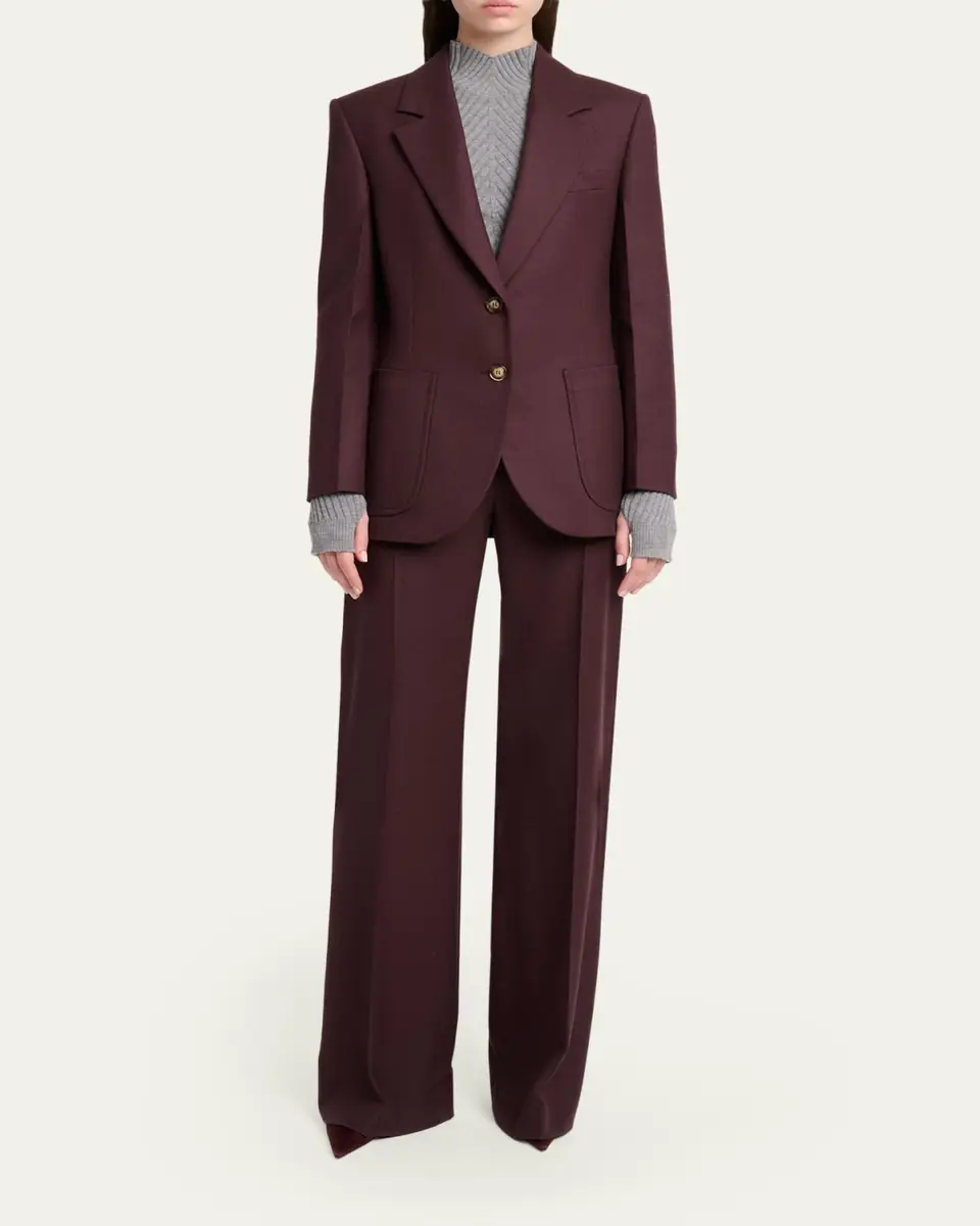 Victoria Beckham Alina Front-Pocket Straight-Leg Trousers | Thumbnail 2 Victoria Beckham Alina Front-Pocket Straight-Leg Trousers | Thumbnail 2