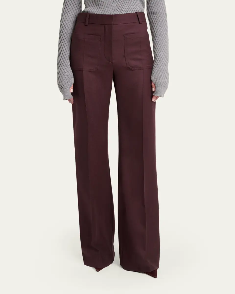 Victoria Beckham Alina Front-Pocket Straight-Leg Trousers | Thumbnail 4 Victoria Beckham Alina Front-Pocket Straight-Leg Trousers | Thumbnail 4