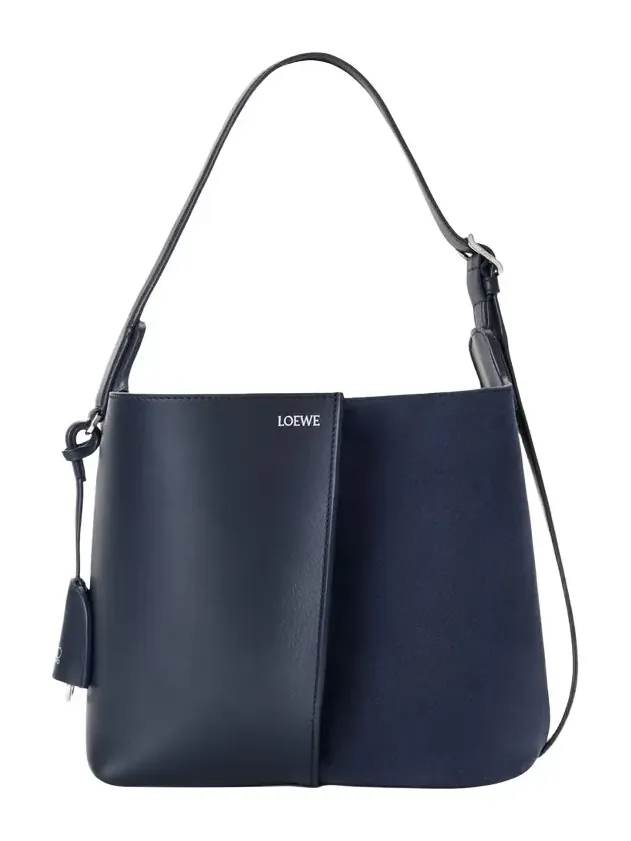 Bilbao Medium Leather and Suede Bucket Bag Bilbao Medium Leather and Suede Bucket Bag