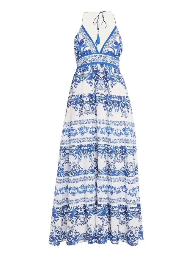 Karolina Tiered Halter Maxi Dress Karolina Tiered Halter Maxi Dress