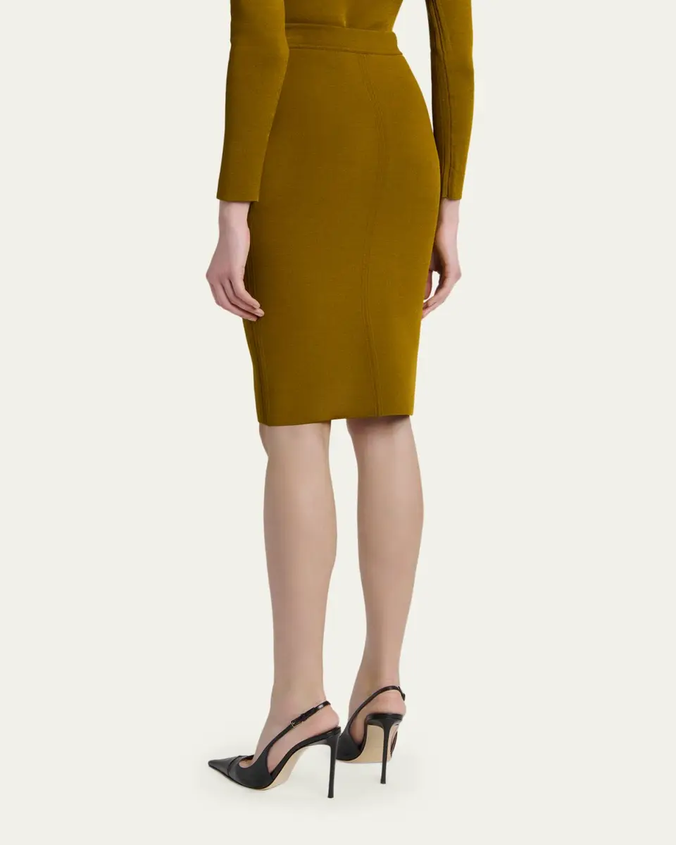 Tom Ford Knit Knee-Length Pencil Skirt | Thumbnail 3 Tom Ford Knit Knee-Length Pencil Skirt | Thumbnail 3