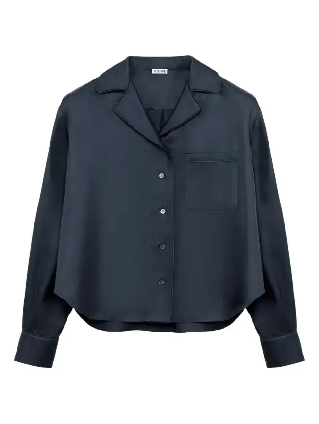 Silk Twill Pajama Shirt Silk Twill Pajama Shirt