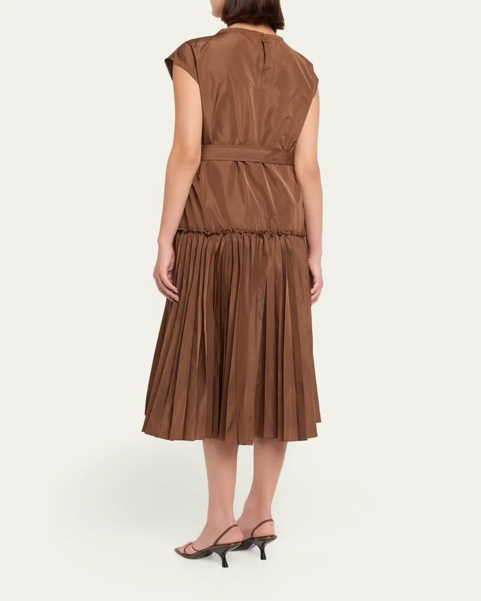 Kobi Halperin Logan Pleated Drop-Waist Midi Dress | Thumbnail 3