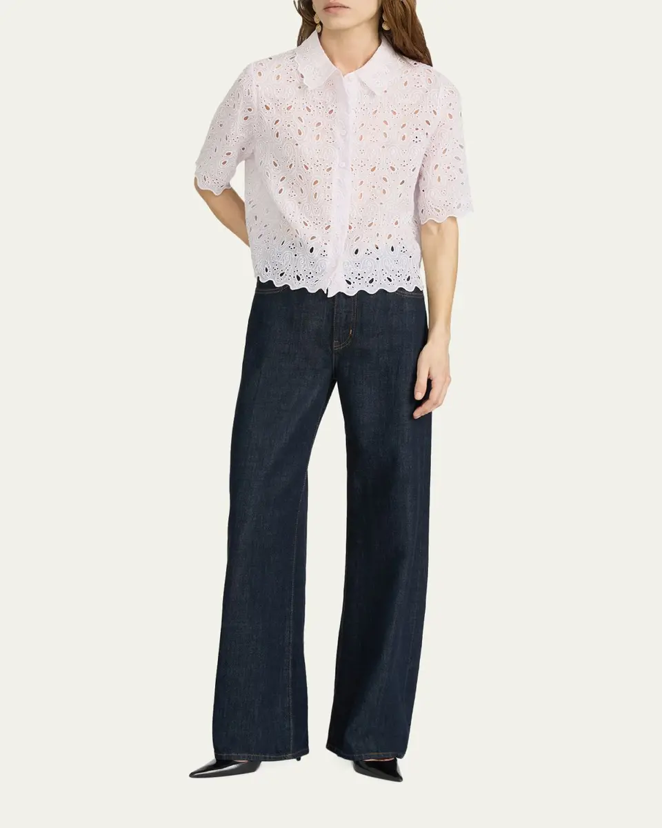 Frame The Paisley Eyelet Shirt | Thumbnail 2 Frame The Paisley Eyelet Shirt | Thumbnail 2