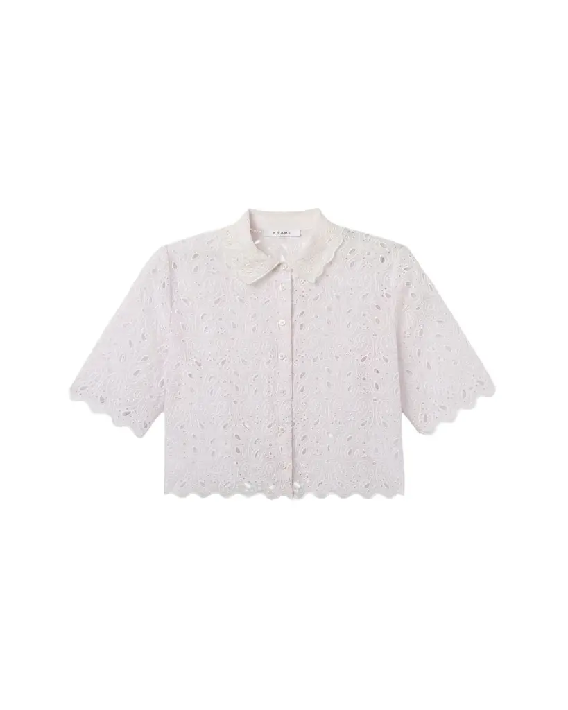 Frame The Paisley Eyelet Shirt | Image 1 Frame The Paisley Eyelet Shirt | Image 1
