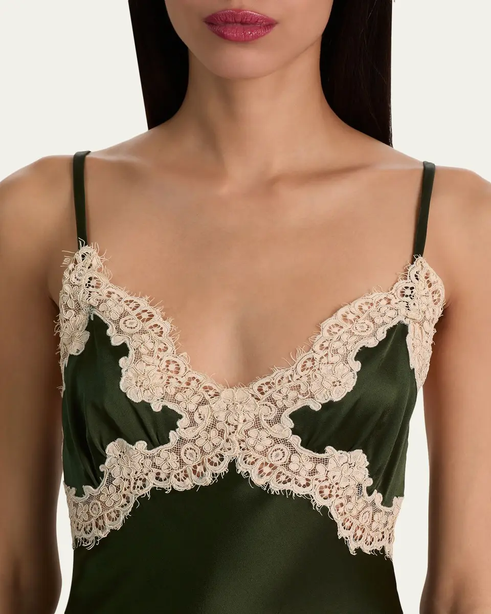 Alice + Olivia Julietta Cutaway Lace-Trim Satin Dress | Thumbnail 5 Alice + Olivia Julietta Cutaway Lace-Trim Satin Dress | Thumbnail 5