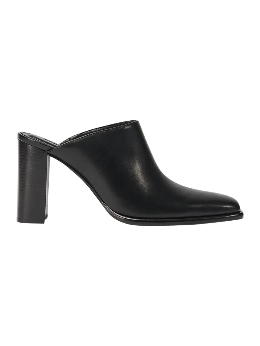Carolyn 85mm Leather Block-Heel Mules Carolyn 85mm Leather Block-Heel Mules