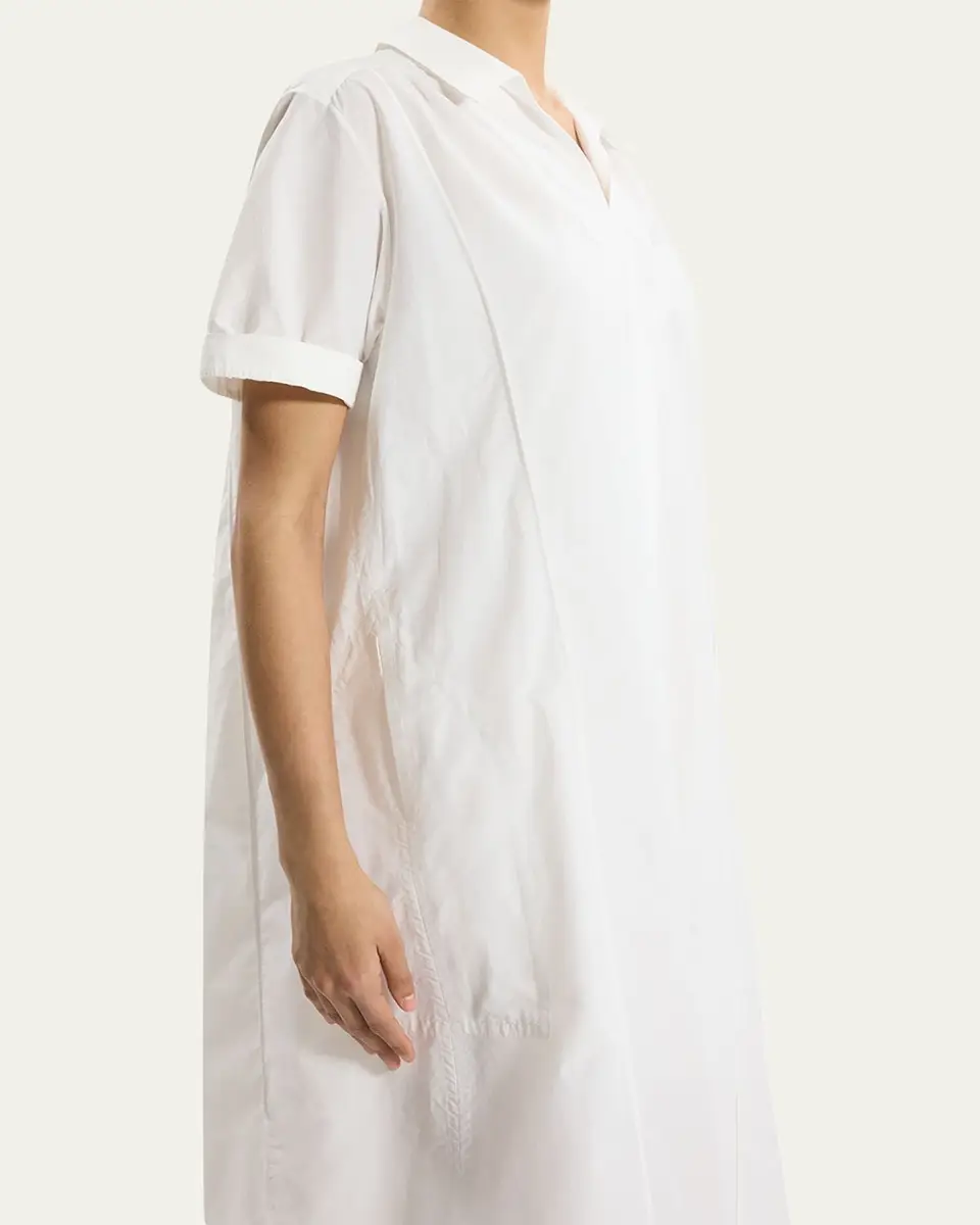 Theory Short-Sleeve Poplin Popover Maxi Dress | Thumbnail 5 Theory Short-Sleeve Poplin Popover Maxi Dress | Thumbnail 5