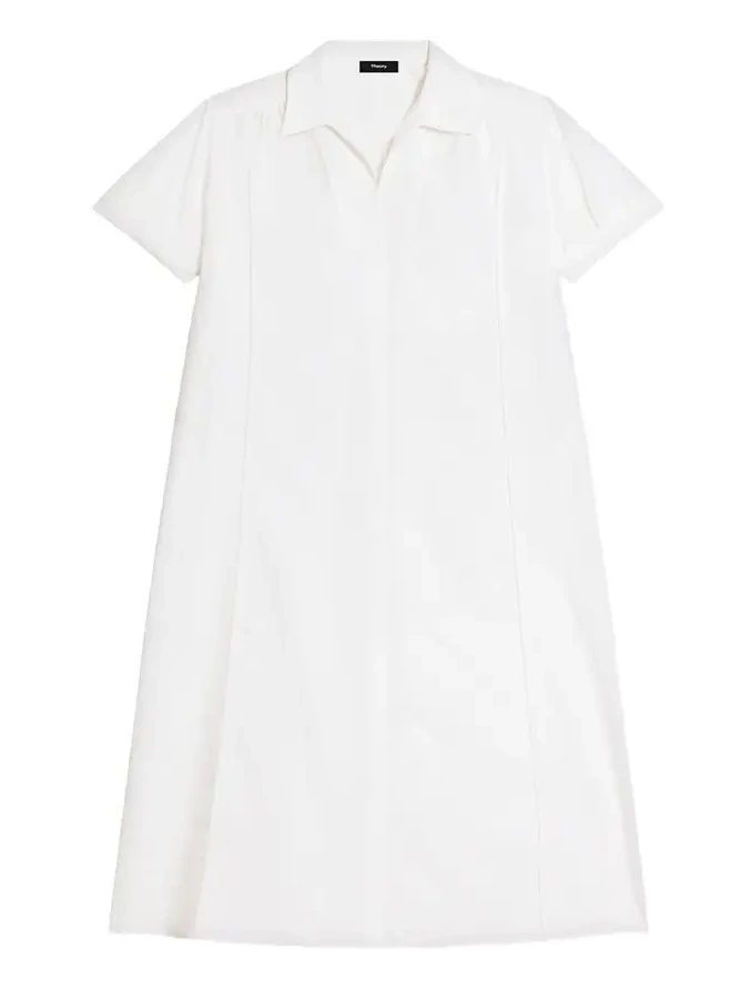 Short-Sleeve Poplin Popover Maxi Dress Short-Sleeve Poplin Popover Maxi Dress