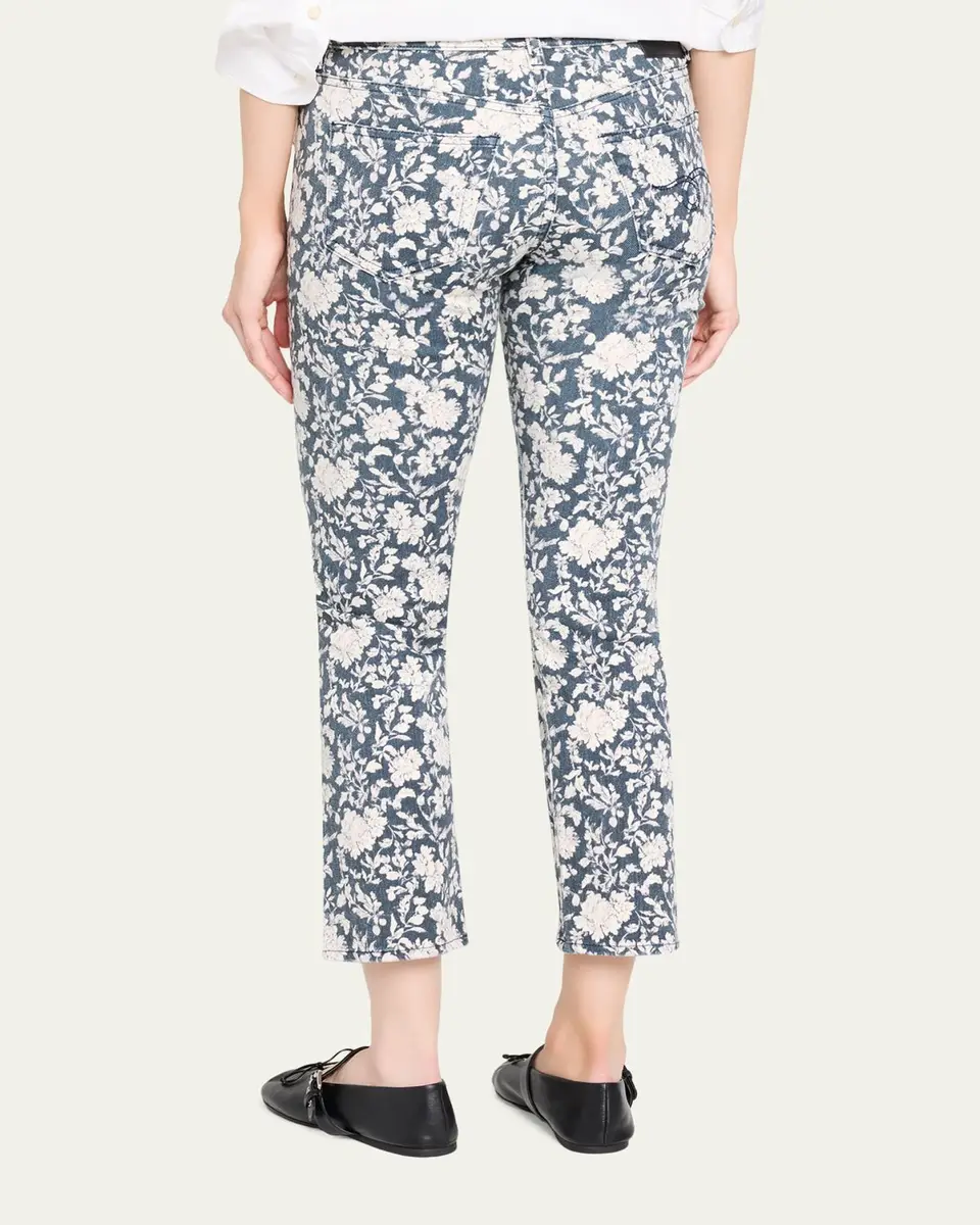 R13 Floral Boy Straight Cropped Jeans | Thumbnail 3 R13 Floral Boy Straight Cropped Jeans | Thumbnail 3