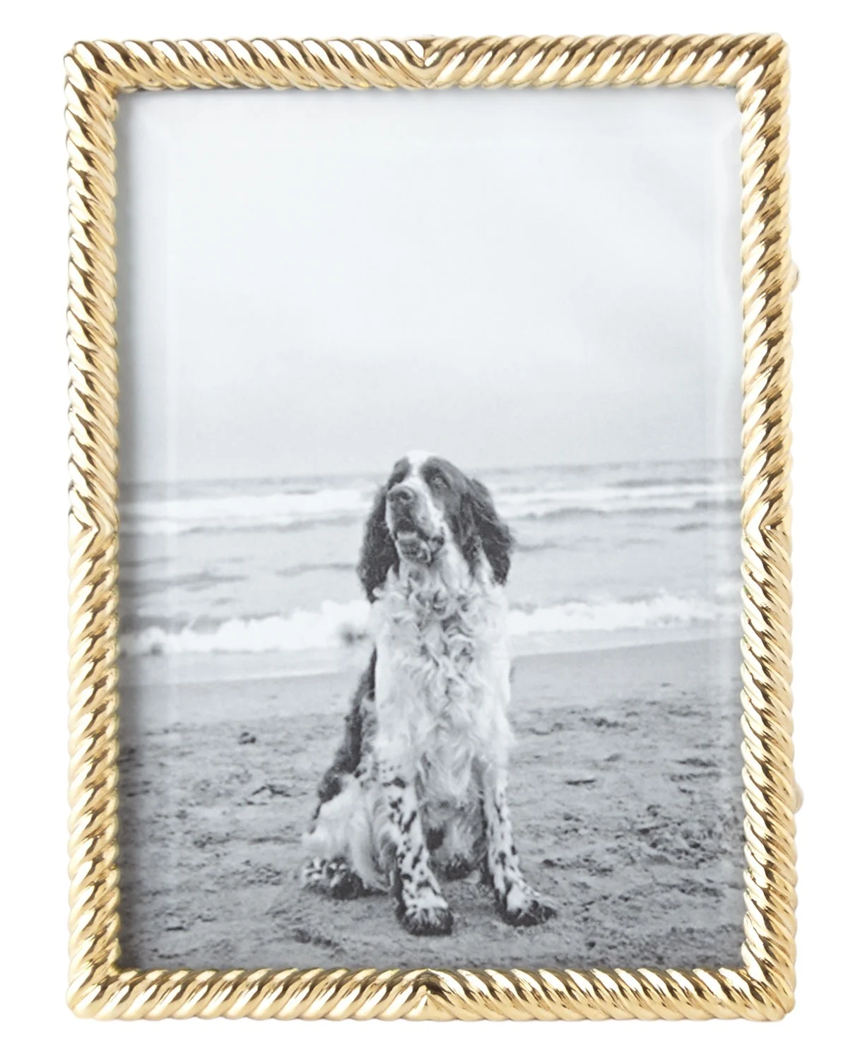 L'Objet Gold Deco Twist 5" x 7" Picture Frame