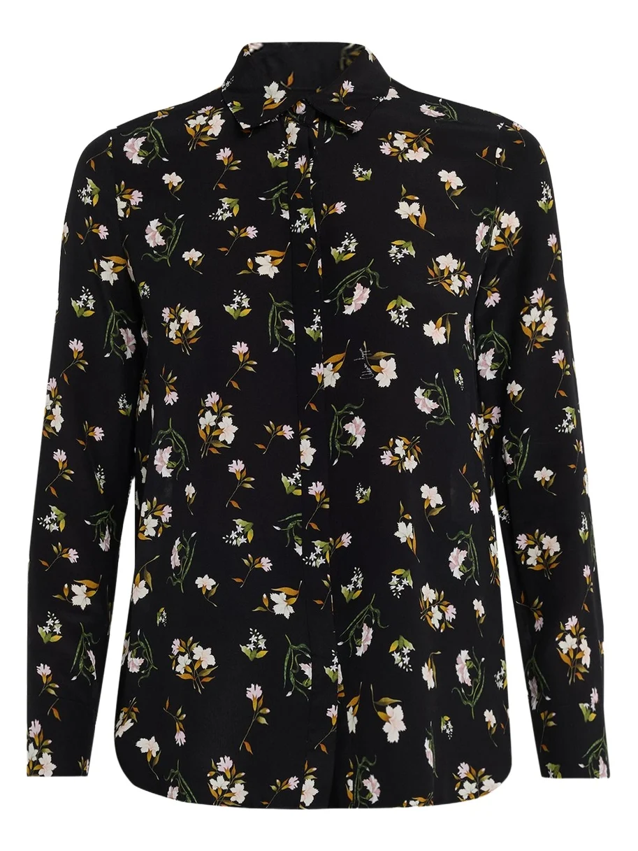 Mathias Floral Silk Crepe De Chine Button-Down Shirt Mathias Floral Silk Crepe De Chine Button-Down Shirt