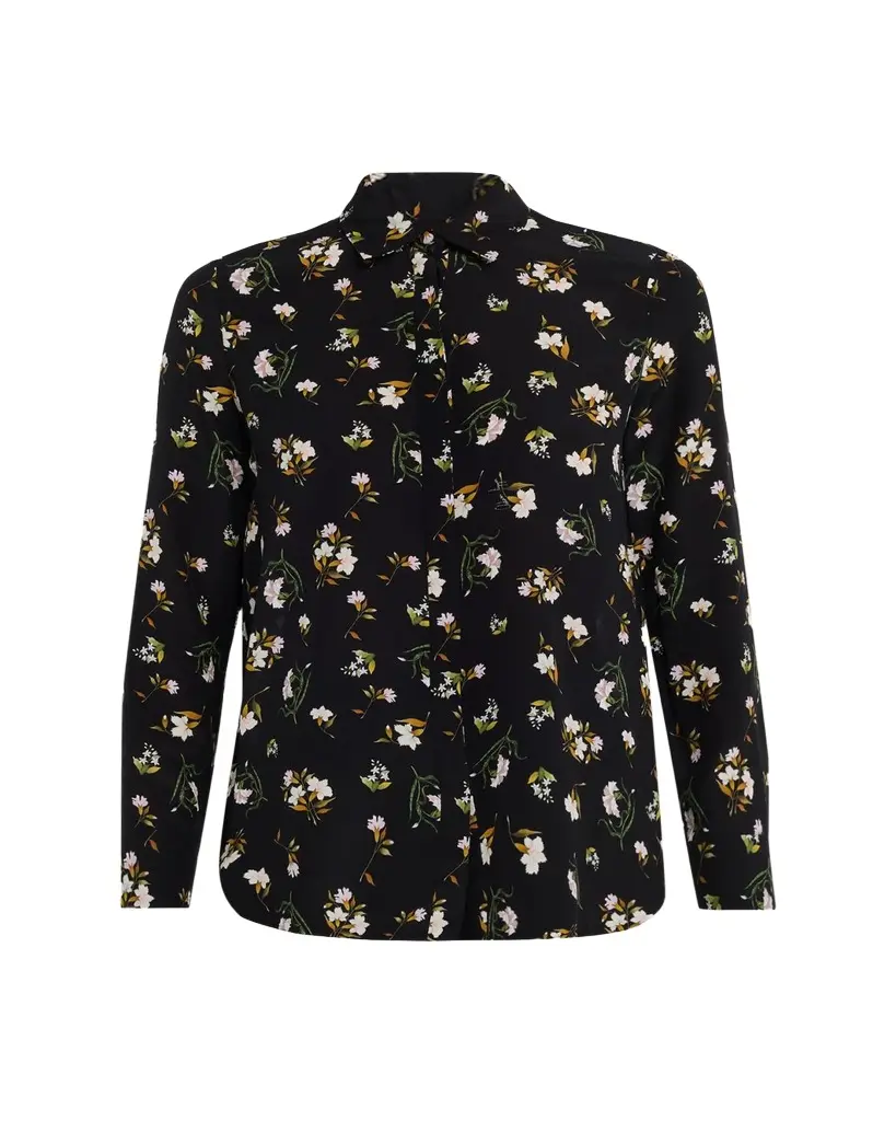 Adam Lippes Mathias Floral Silk Crepe De Chine Button-Down Shirt | Image 1 Adam Lippes Mathias Floral Silk Crepe De Chine Button-Down Shirt | Image 1