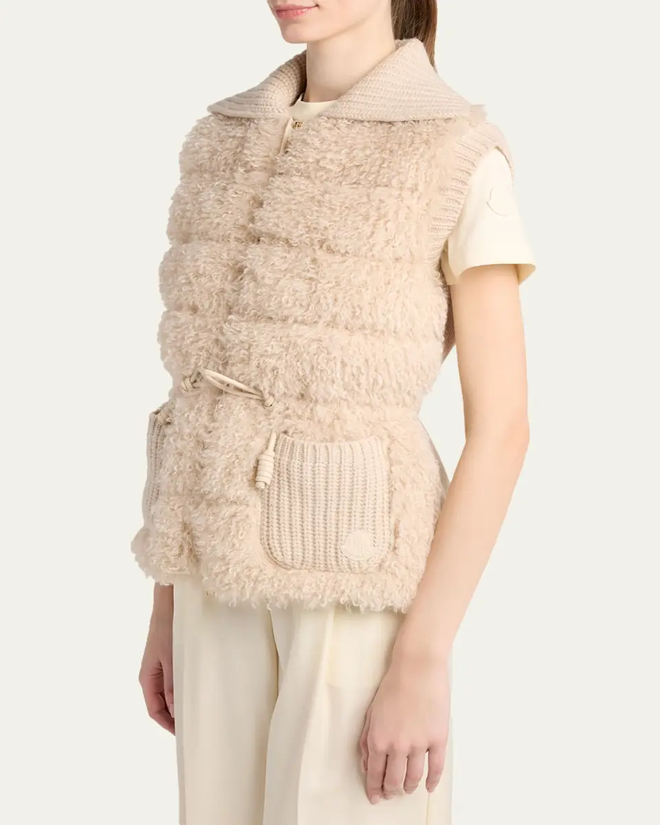 Moncler Teddy & Cashmere Vest | Thumbnail 4 Moncler Teddy & Cashmere Vest | Thumbnail 4
