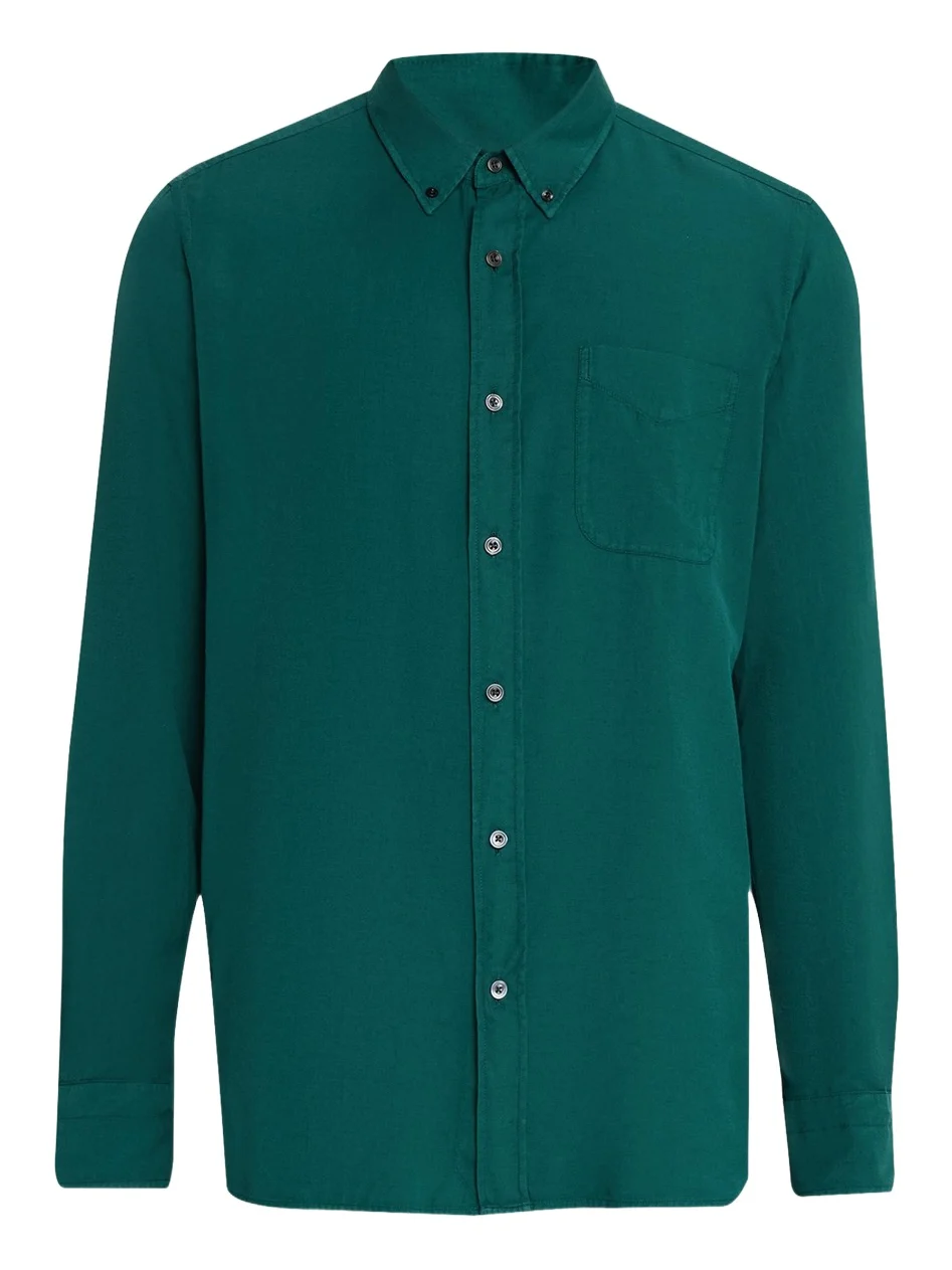 Men's Cotton and Cashmere Pocket Sport Shirt Men's Cotton and Cashmere Pocket Sport Shirt