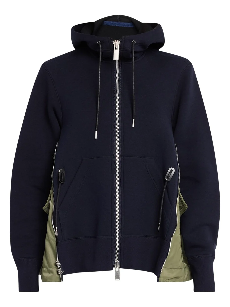 Sacai Sponge Sweat x Nylon Twill Hoodie