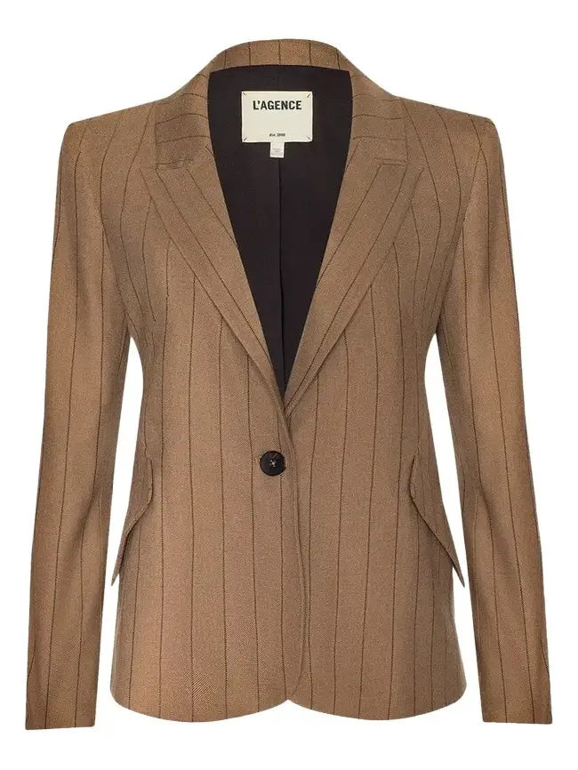 Chamberlain Pinstriped Single-Breasted Blazer