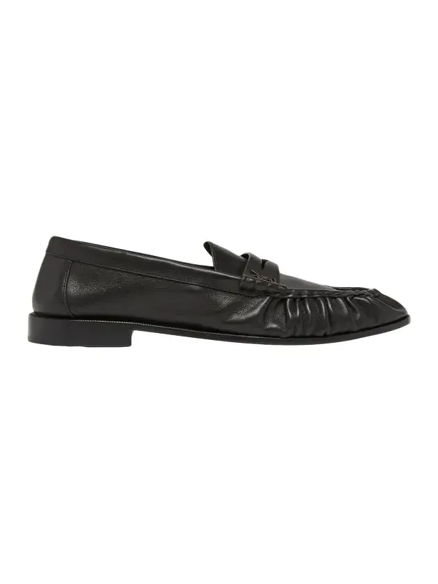 Saint Laurent Men's Le Loafer Creased Leather Mules