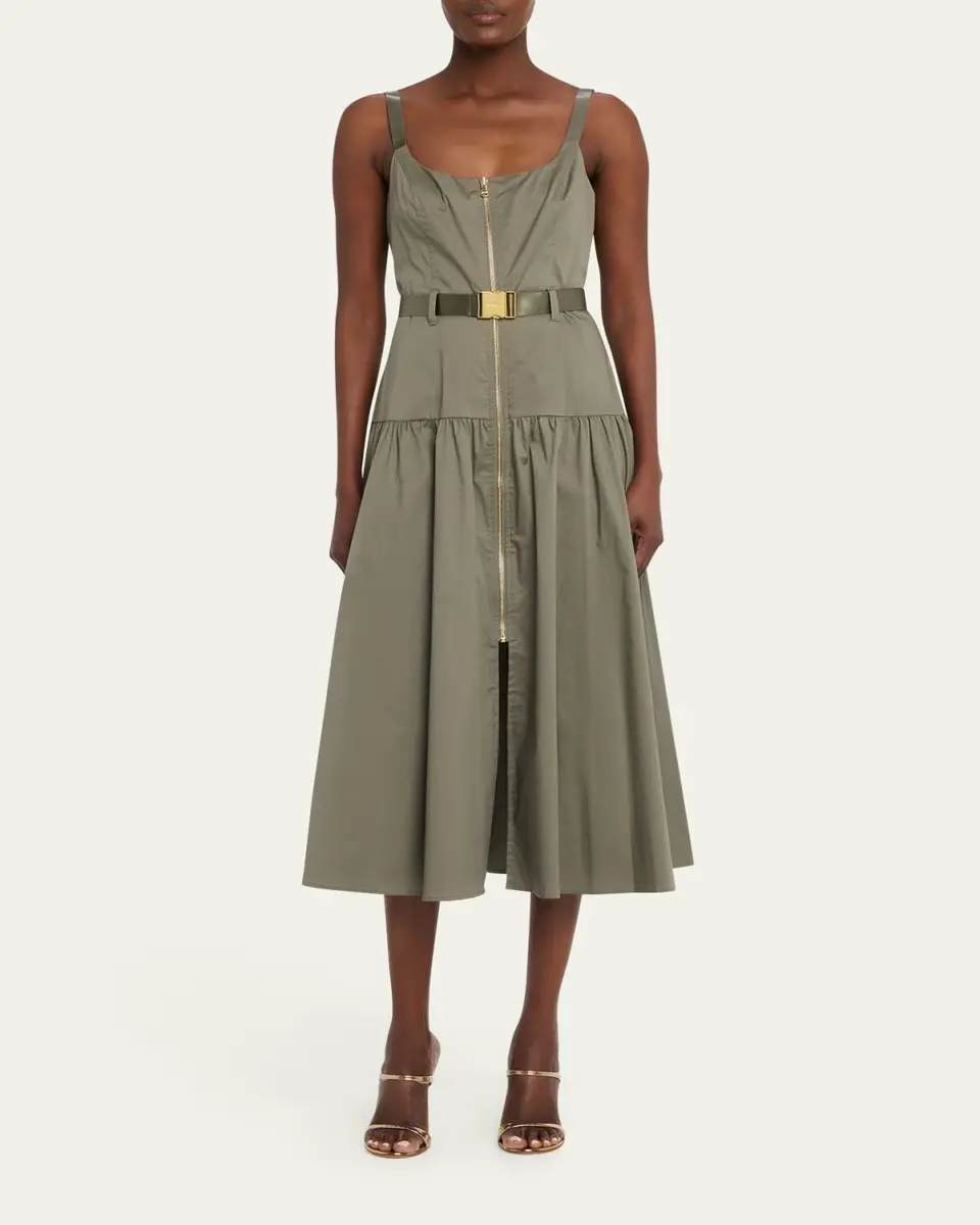 L'Agence Rima Belted Midi Dress | Thumbnail 2 L'Agence Rima Belted Midi Dress | Thumbnail 2