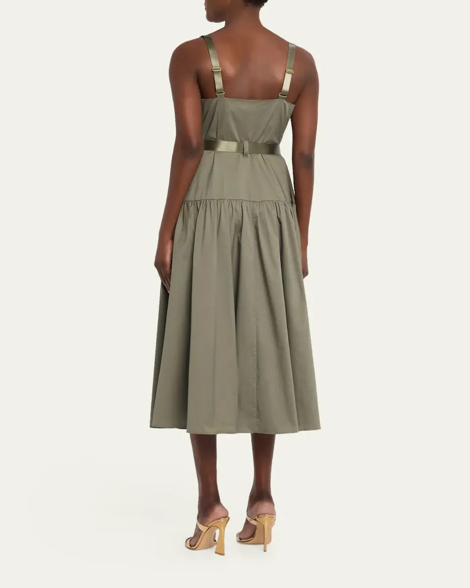 L'Agence Rima Belted Midi Dress | Thumbnail 3 L'Agence Rima Belted Midi Dress | Thumbnail 3