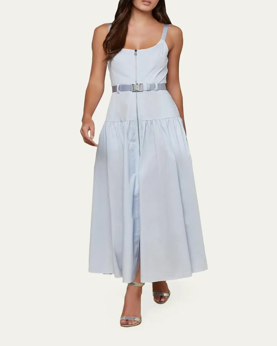 L'Agence Rima Belted Midi Dress | Thumbnail 6 L'Agence Rima Belted Midi Dress | Thumbnail 6