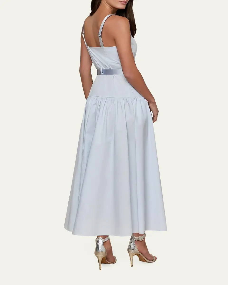L'Agence Rima Belted Midi Dress | Thumbnail 7 L'Agence Rima Belted Midi Dress | Thumbnail 7