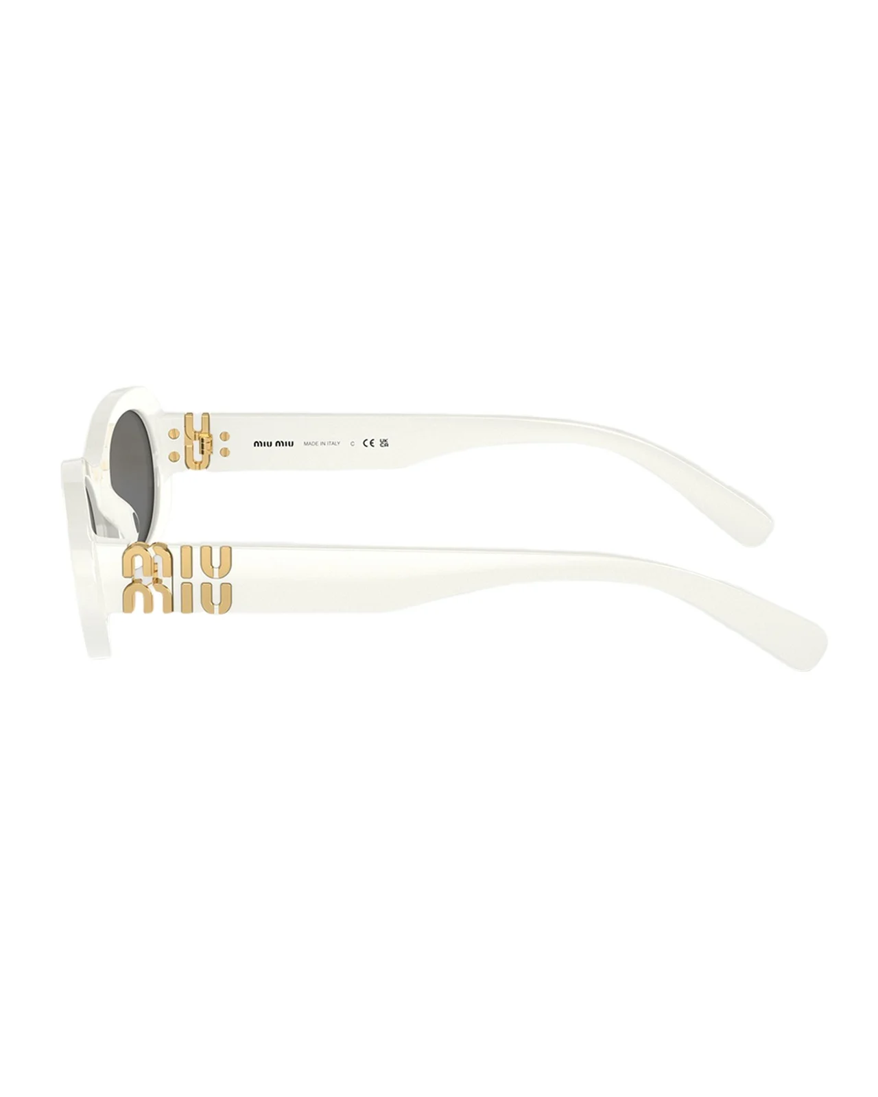 Miu Miu Logo Acetate Oval Sunglasses