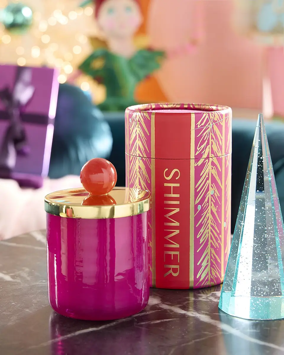 Glitterville 's Candle Couturier - Demi Holiday Scented Single Wick Candle, 12 oz. | Thumbnail 2 Glitterville 's Candle Couturier - Demi Holiday Scented Single Wick Candle, 12 oz. | Thumbnail 2