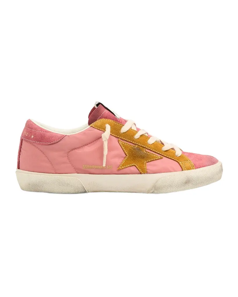 Golden Goose Super-Star Nylon and Suede Low-Top Sneakers | Image 1 Golden Goose Super-Star Nylon and Suede Low-Top Sneakers | Image 1