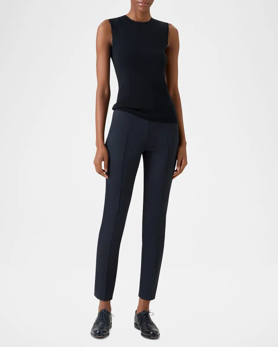 Akris Crewneck Stretch Silk Knit Top | Thumbnail 2 Akris Crewneck Stretch Silk Knit Top | Thumbnail 2