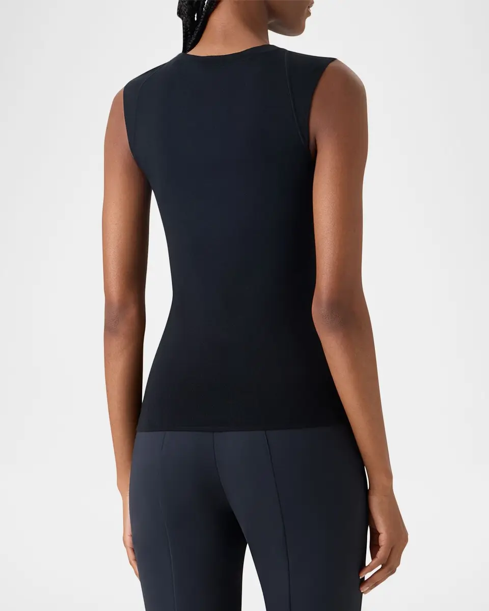Akris Crewneck Stretch Silk Knit Top | Thumbnail 3 Akris Crewneck Stretch Silk Knit Top | Thumbnail 3