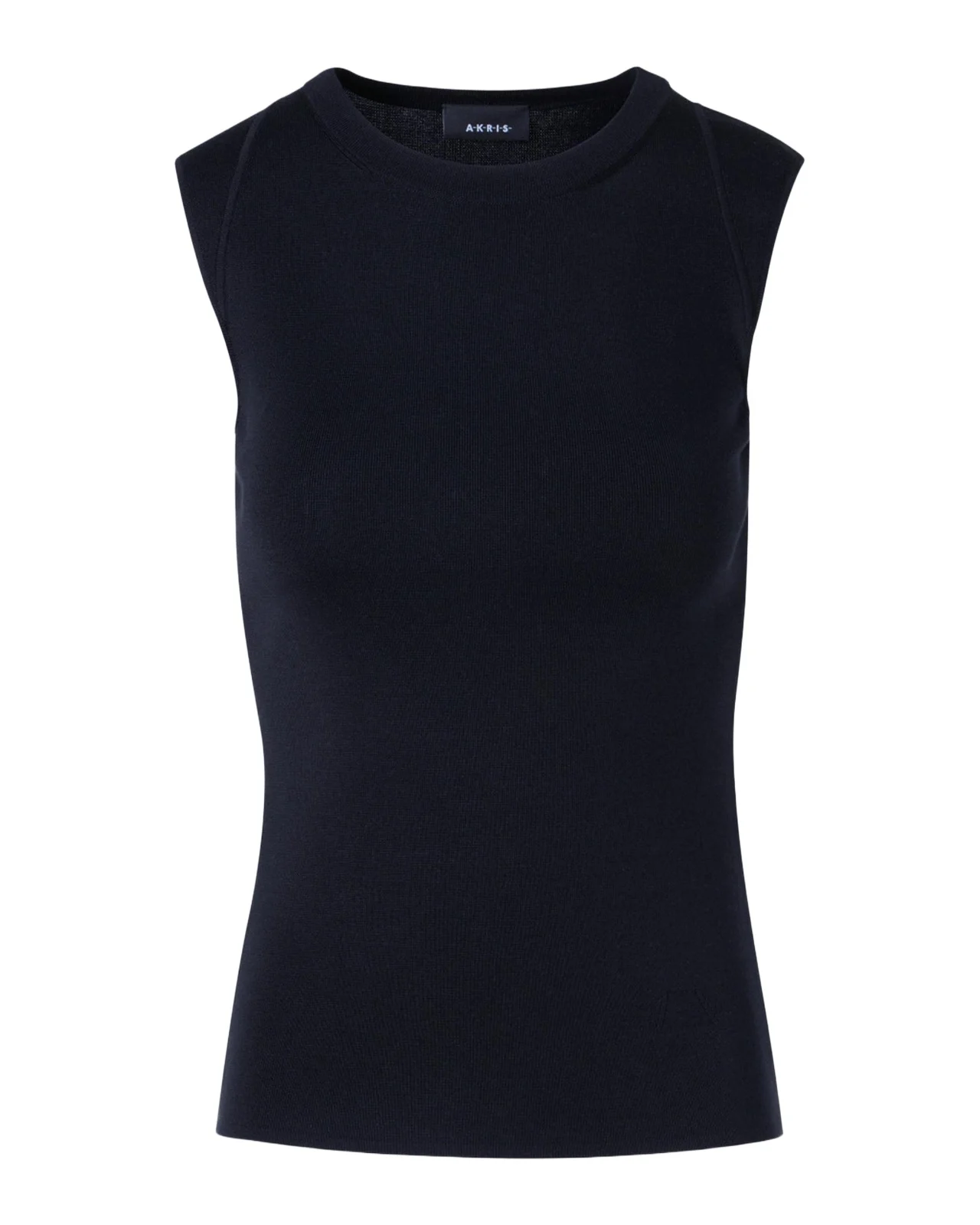 Crewneck Stretch Silk Knit Top