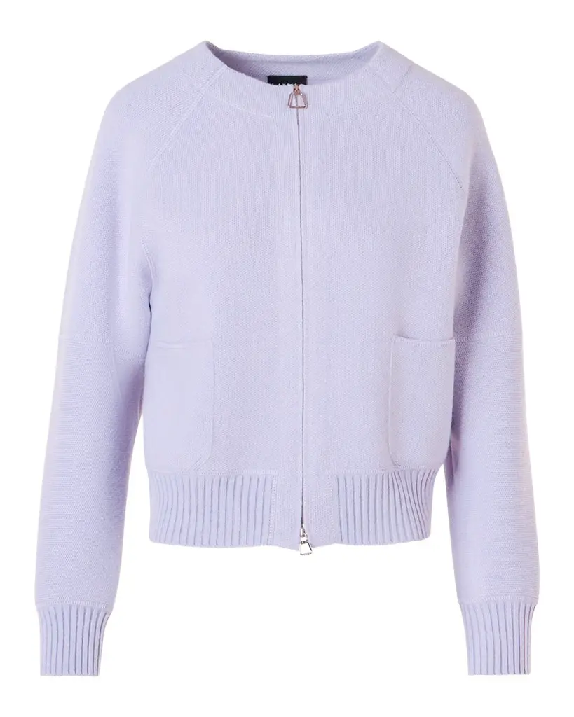 Akris Cashmere Pique Zipped Cardigan | Image 1 Akris Cashmere Pique Zipped Cardigan | Image 1